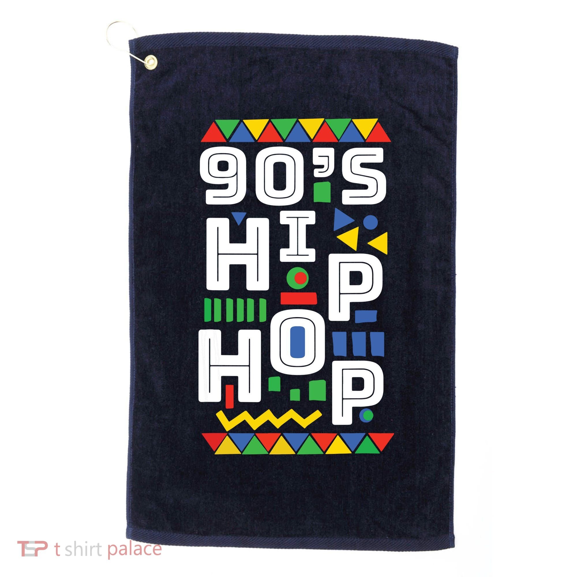90s Hip Hop Vibes Retro Pattern Golf Towel