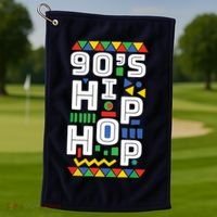 90s Hip Hop Vibes Retro Pattern Golf Towel thumb 1