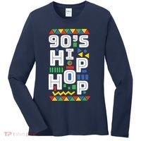 90s Hip Hop Vibes Retro Pattern Women's Long Sleeve Shirt thumb 0