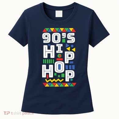 90s Hip Hop Vibes Retro Pattern Women's T-Shirt