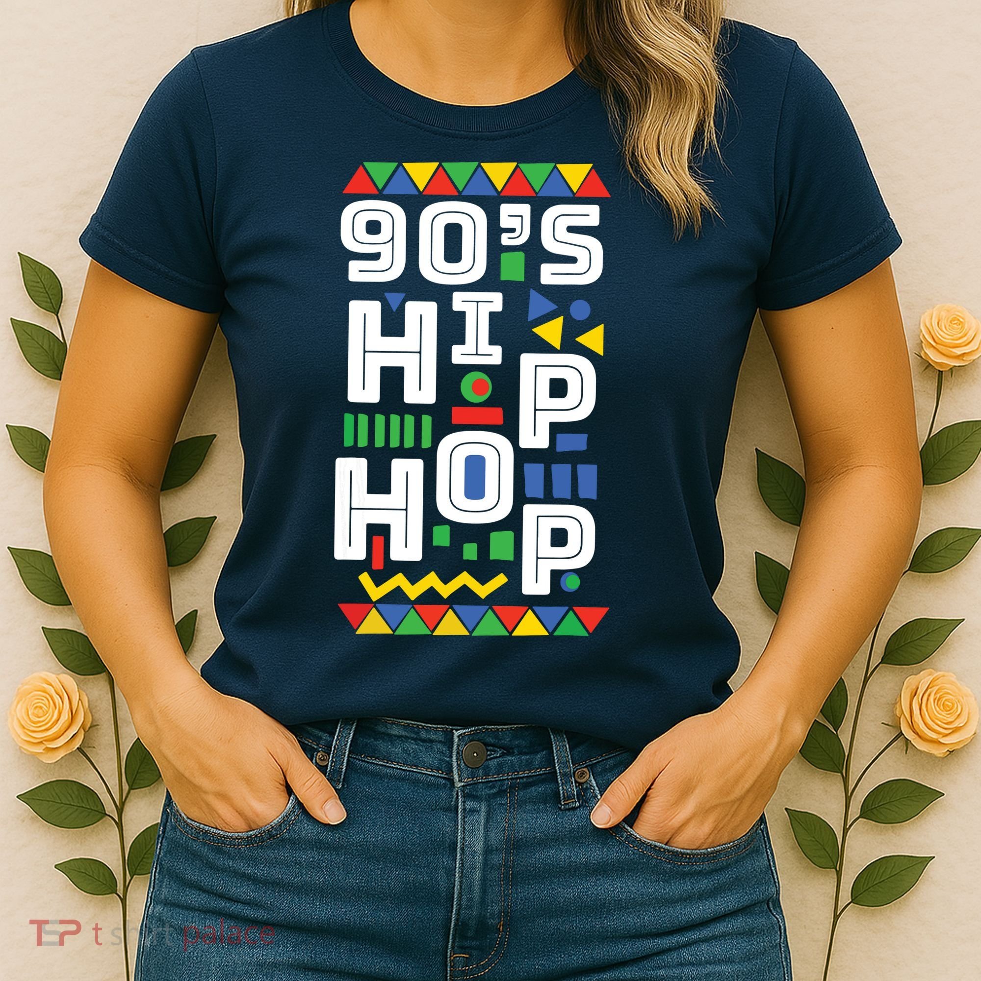 90s Hip Hop Vibes Retro Pattern Women's T-Shirt