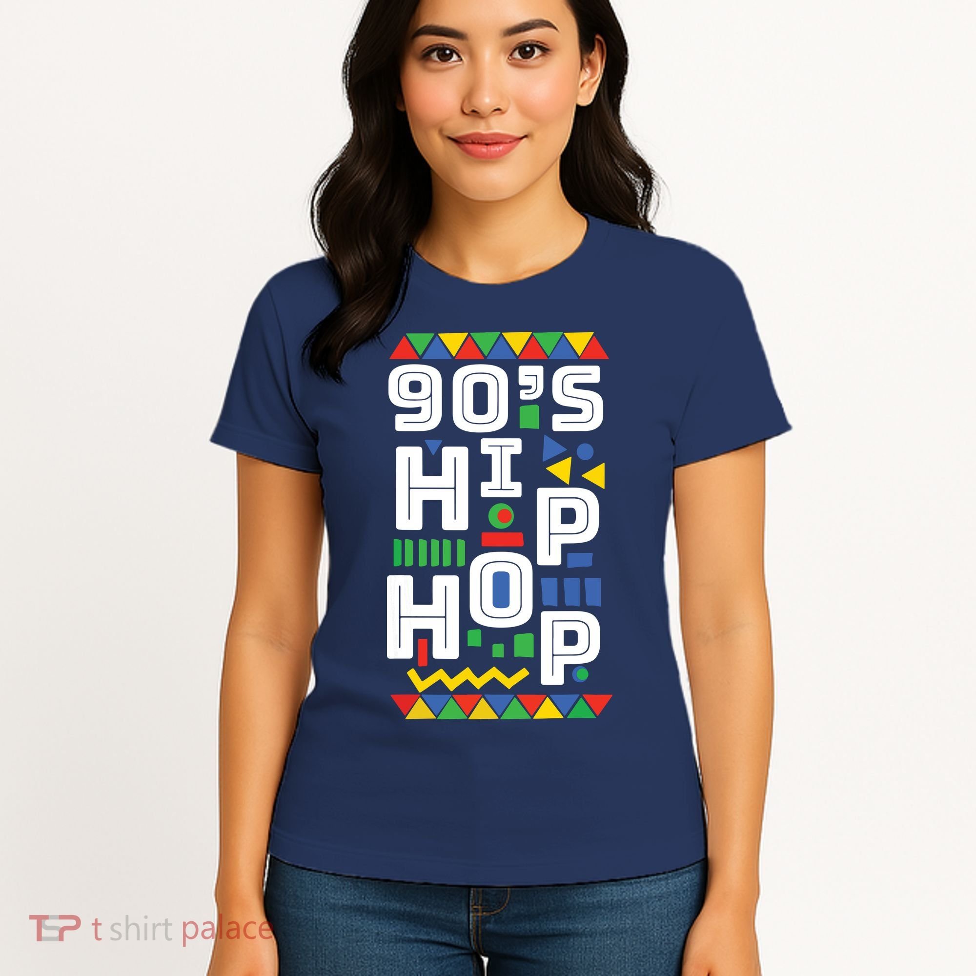 90s Hip Hop Vibes Retro Pattern Women's T-Shirt