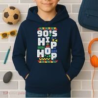 90s Hip Hop Vibes Retro Pattern Kids Hoodie thumb 2
