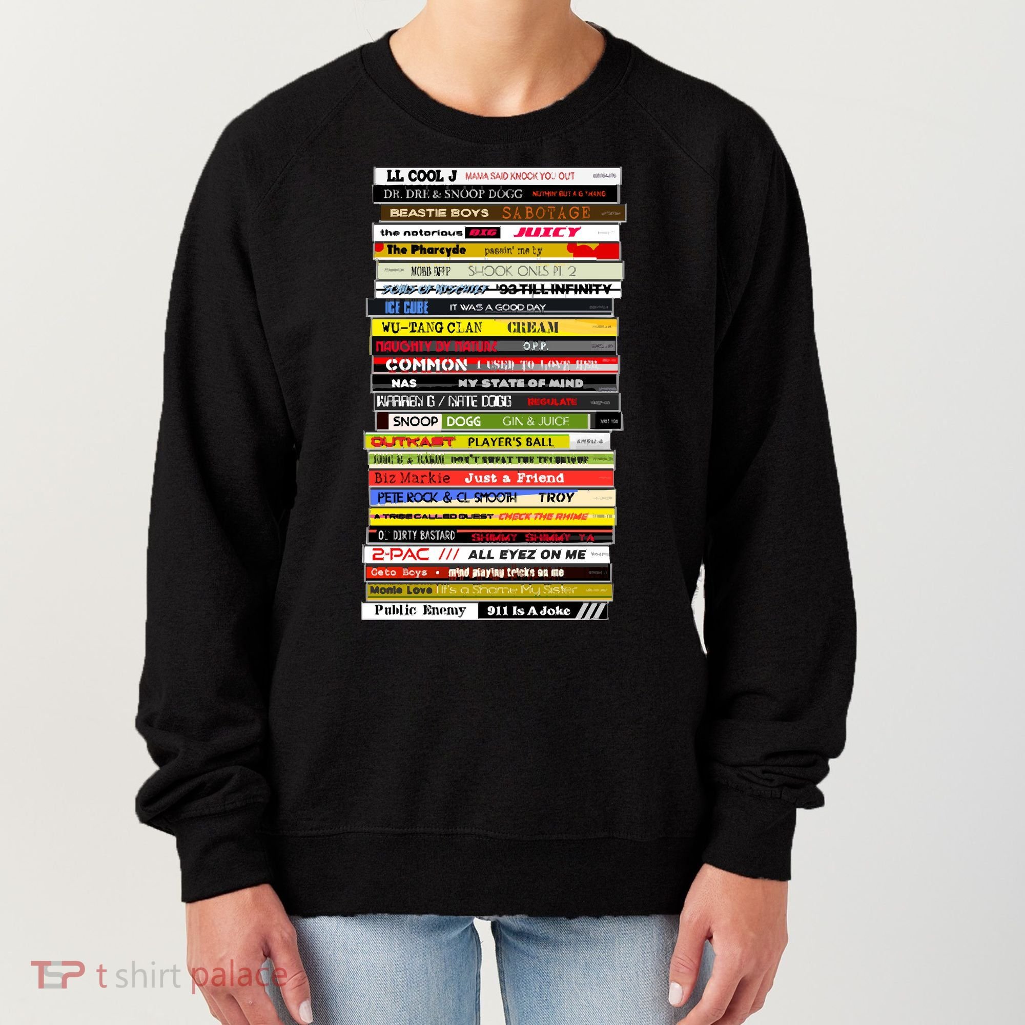 90s Hip Hop Cd Stack Women's Sweatshirt