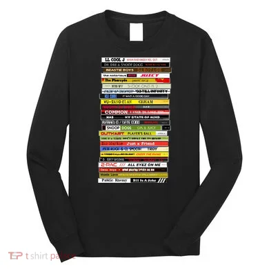 90s Hip Hop Cd Stack Long Sleeve Shirt