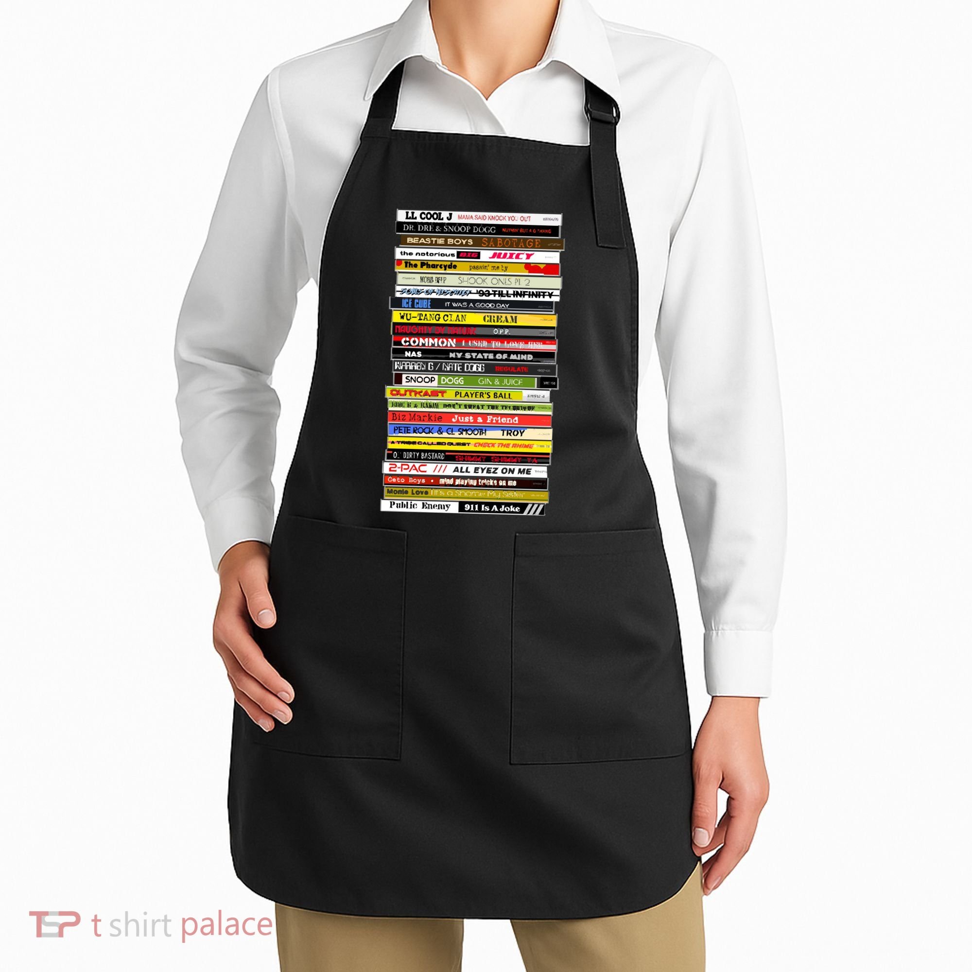 90s Hip Hop Cd Stack Apron