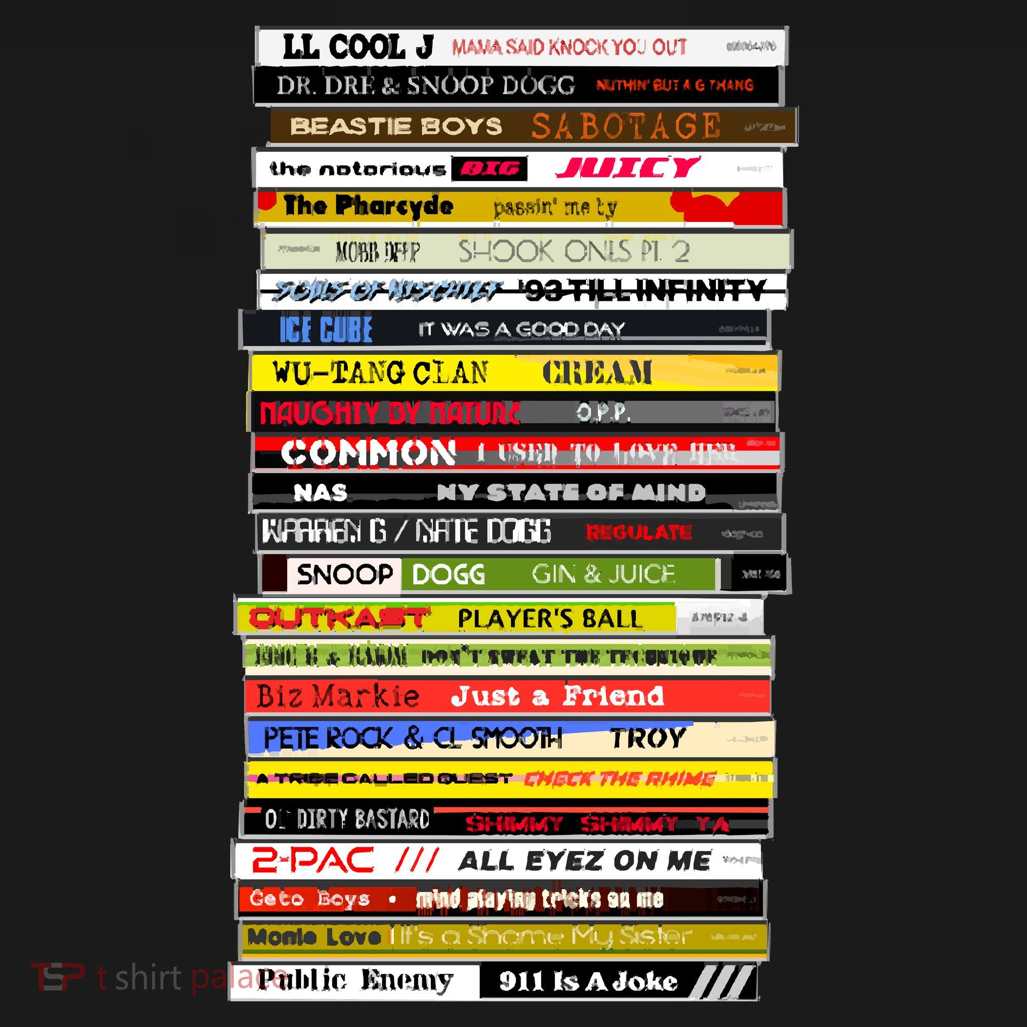 90s Hip Hop Cd Stack Pajama Set