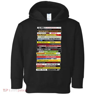 90s Hip Hop Cd Stack Toddler Hoodie
