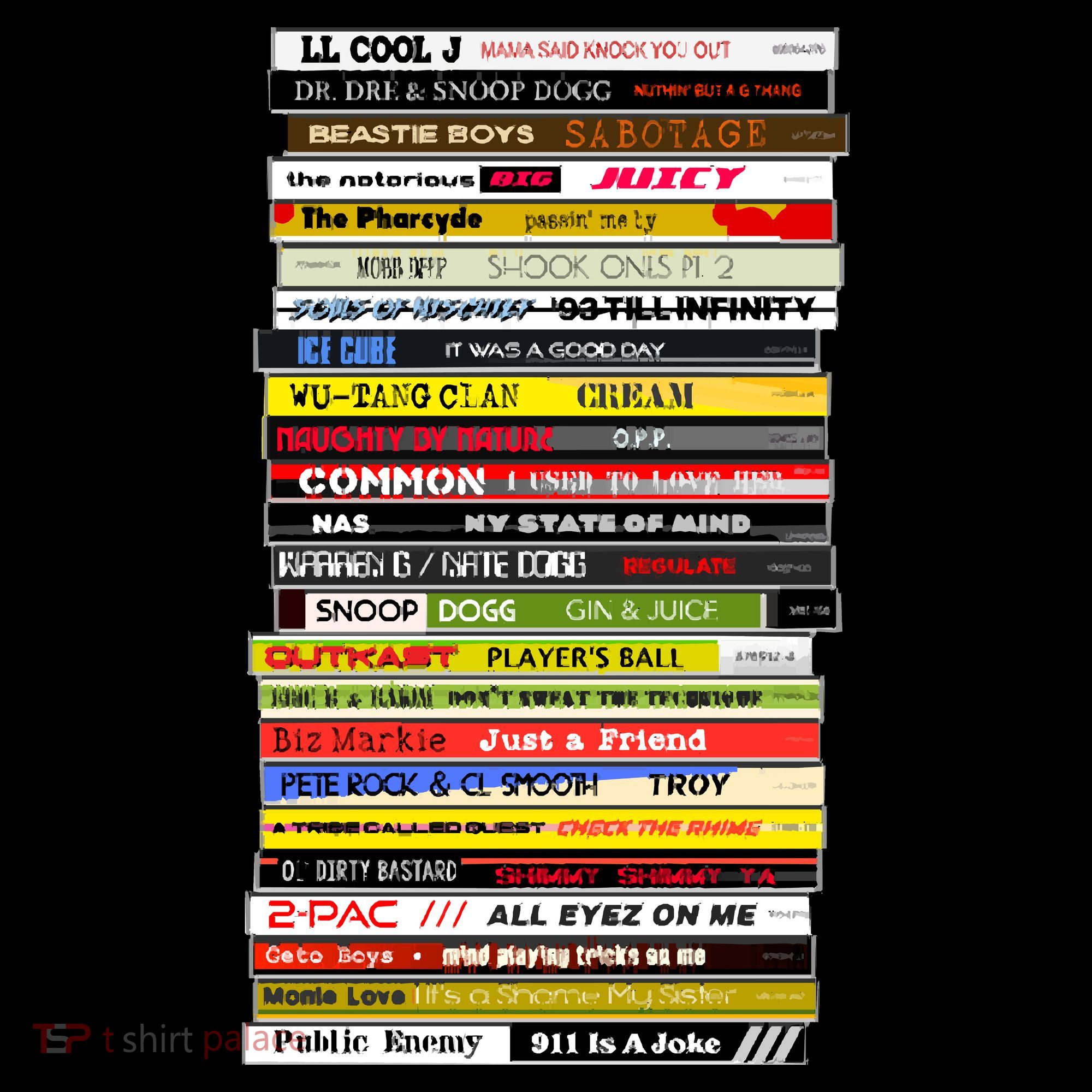 90s Hip Hop Cd Stack Toddler T-Shirt