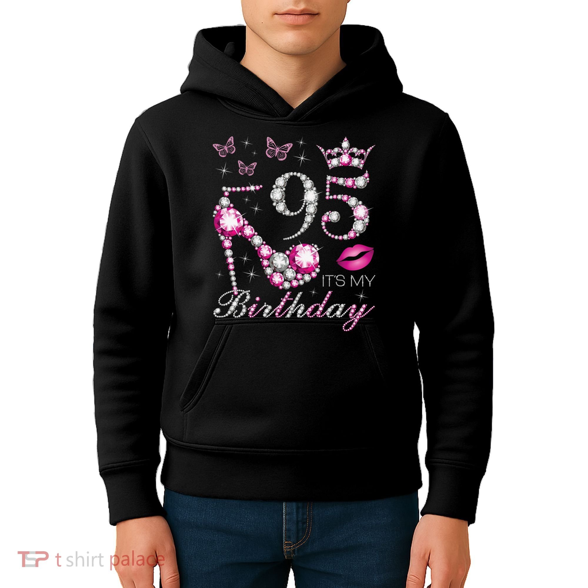 95 It'S My Birthday 95 Years Old It'S My 95th Birthday Kids Hoodie