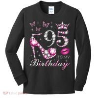 95 It'S My Birthday 95 Years Old It'S My 95th Birthday Kids Long Sleeve Shirt thumb 0