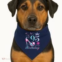 95 It'S My Birthday 95 Years Old It'S My 95th Birthday Party USA-Made Doggie Bandana thumb 1