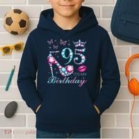 95 It'S My Birthday 95 Years Old It'S My 95th Birthday Party Kids Hoodie thumb 2