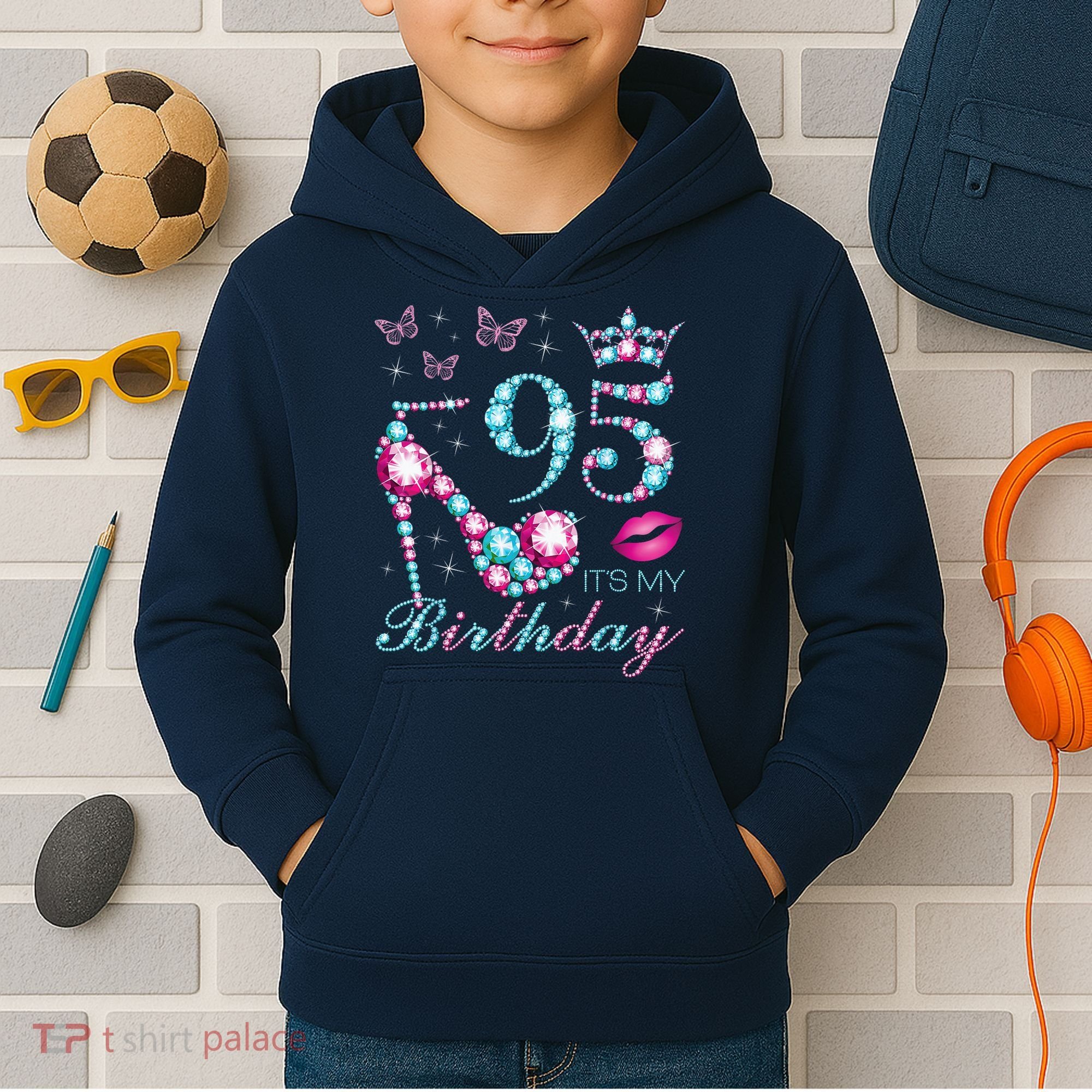 95 It'S My Birthday 95 Years Old It'S My 95th Birthday Party Kids Hoodie