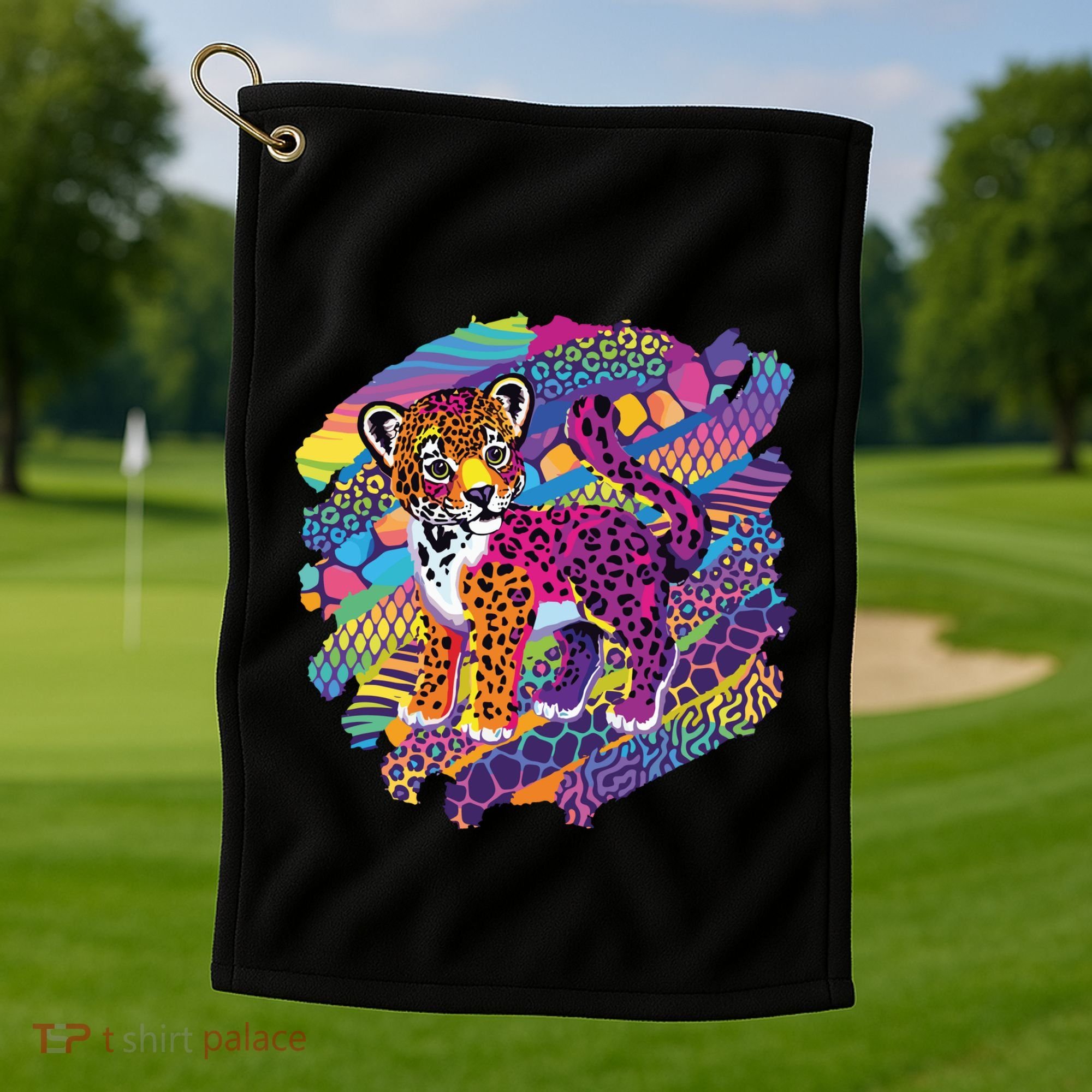 90s Inspired Tiger Golf Towel