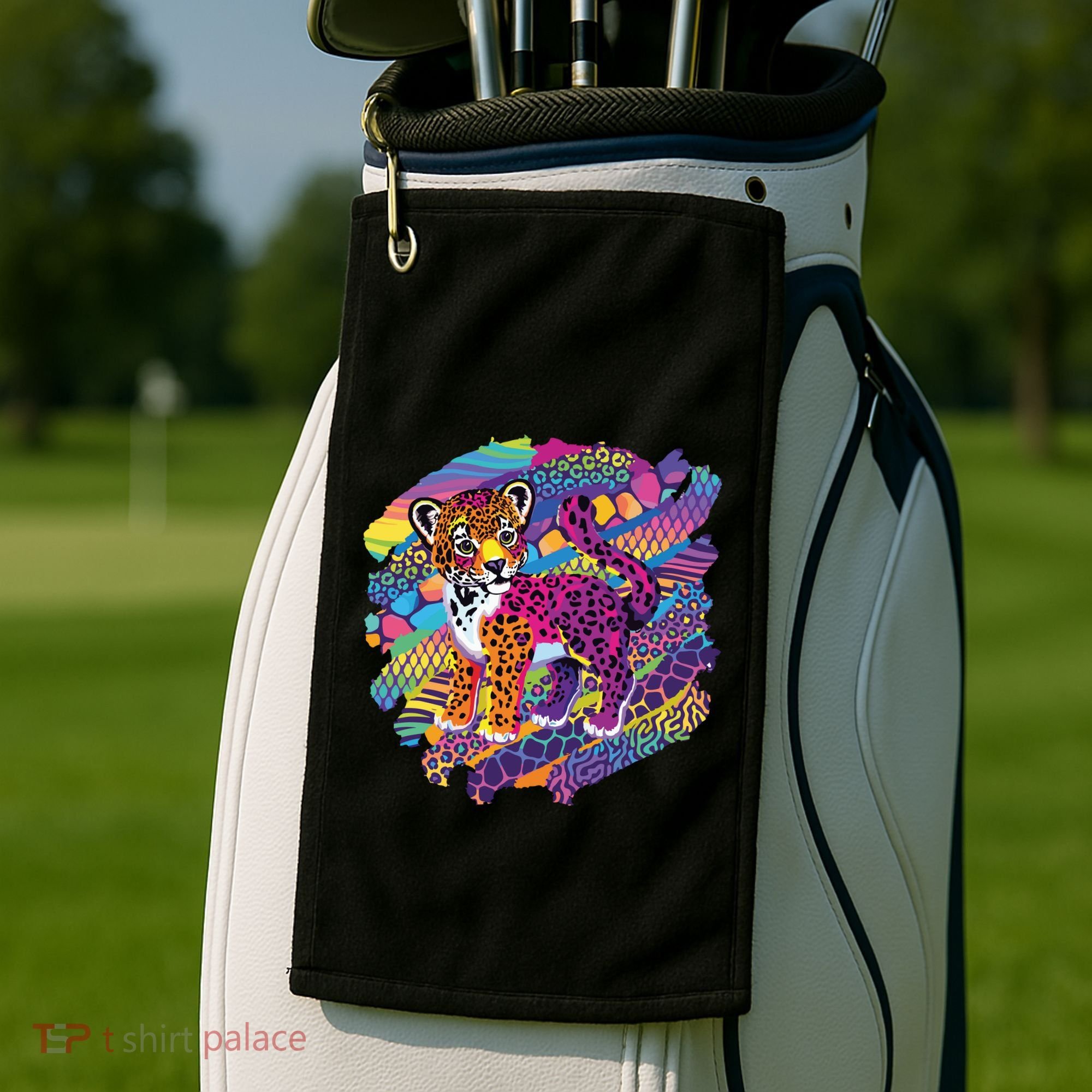 90s Inspired Tiger Golf Towel
