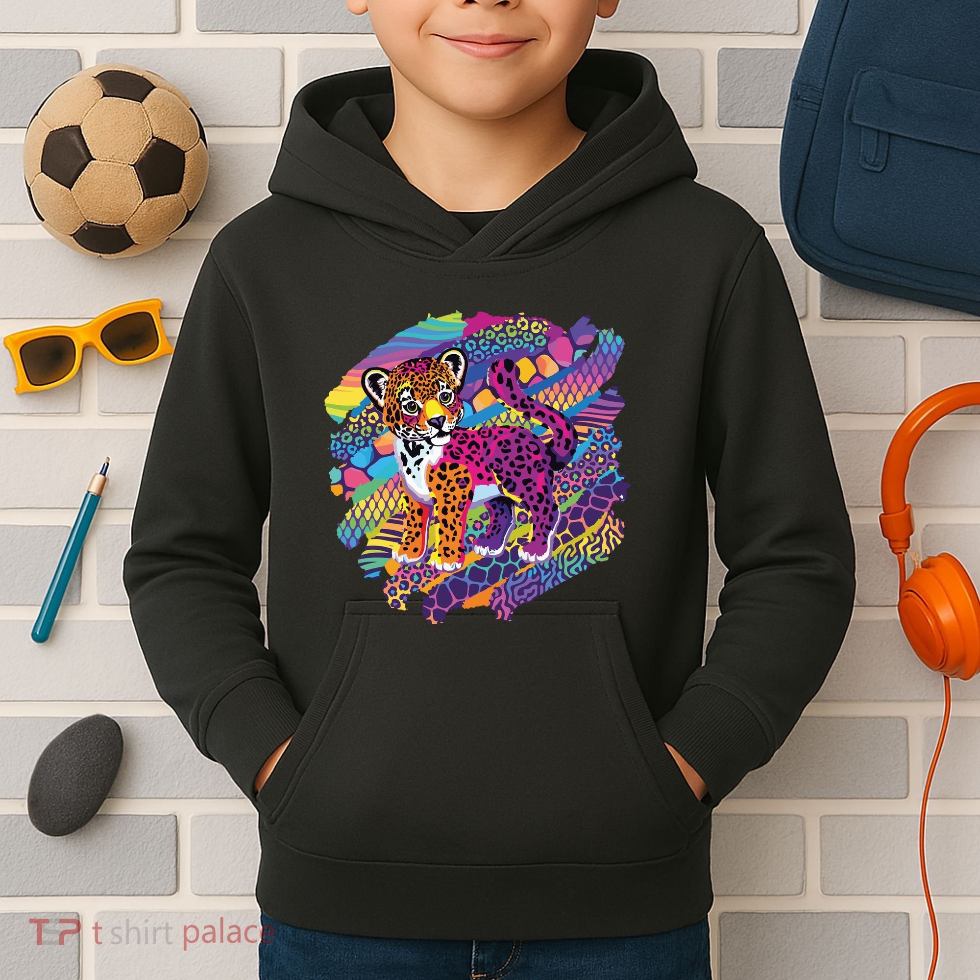 90s Inspired Tiger Kids Hoodie