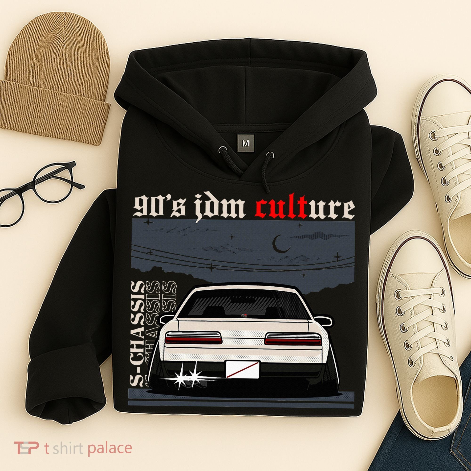 90s Jdm Culture S13 Car Hoodie