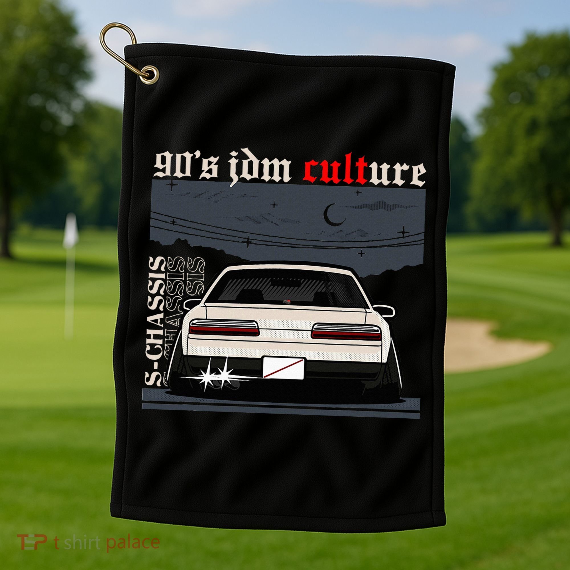 90s Jdm Culture S13 Car Golf Towel