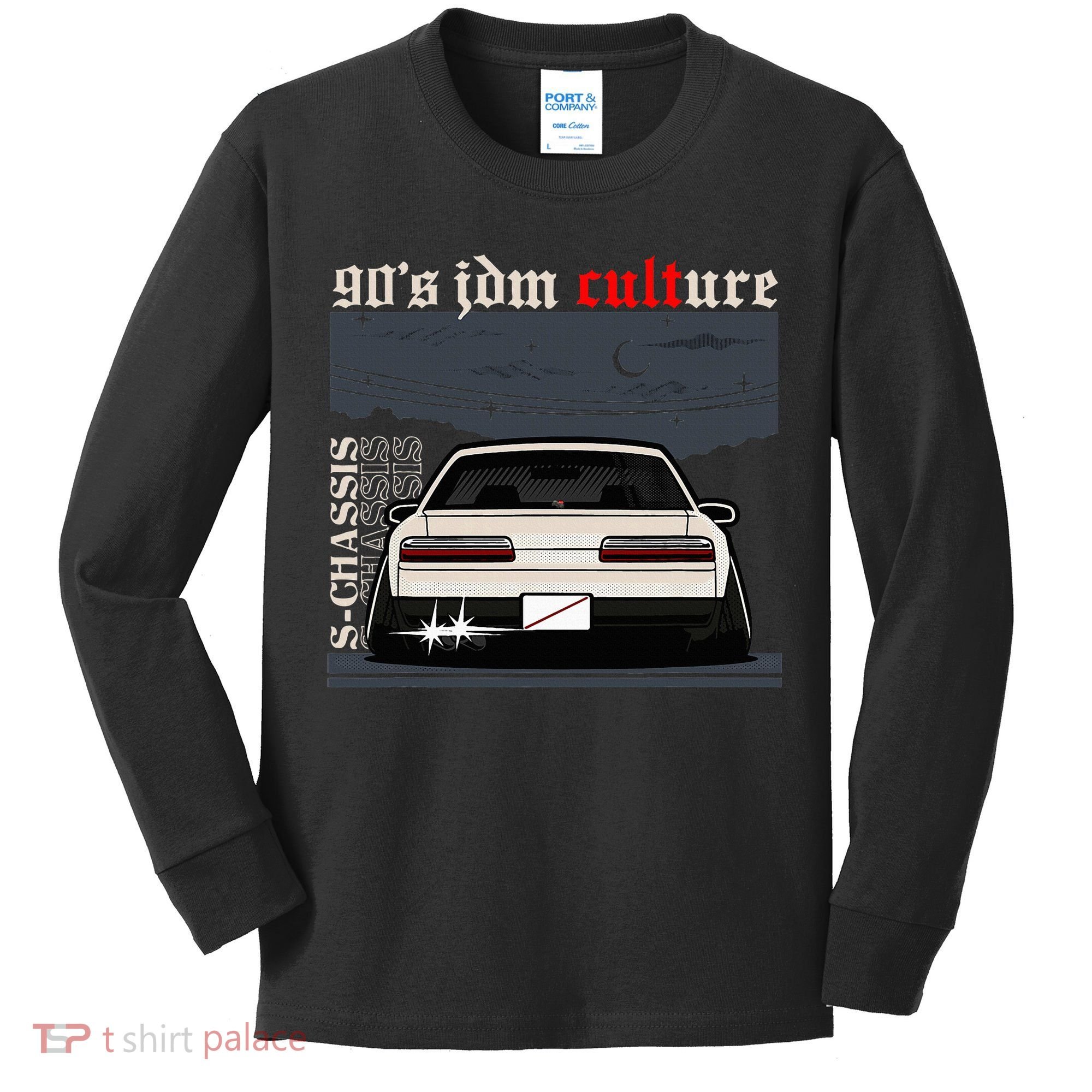 90s Jdm Culture S13 Car Kids Long Sleeve Shirt