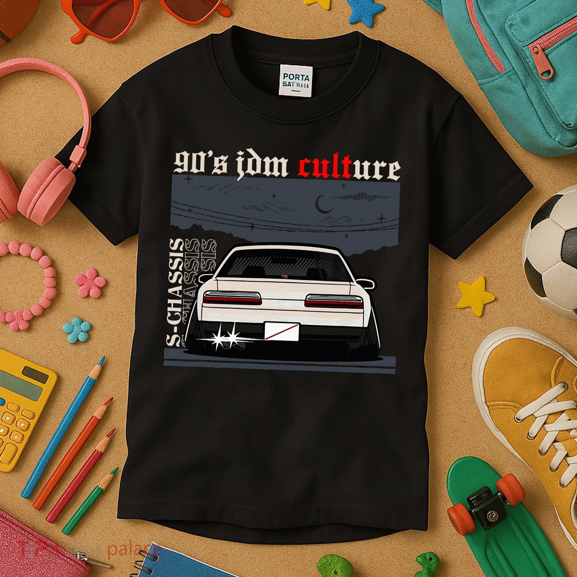90s Jdm Culture S13 Car Kids T-Shirt