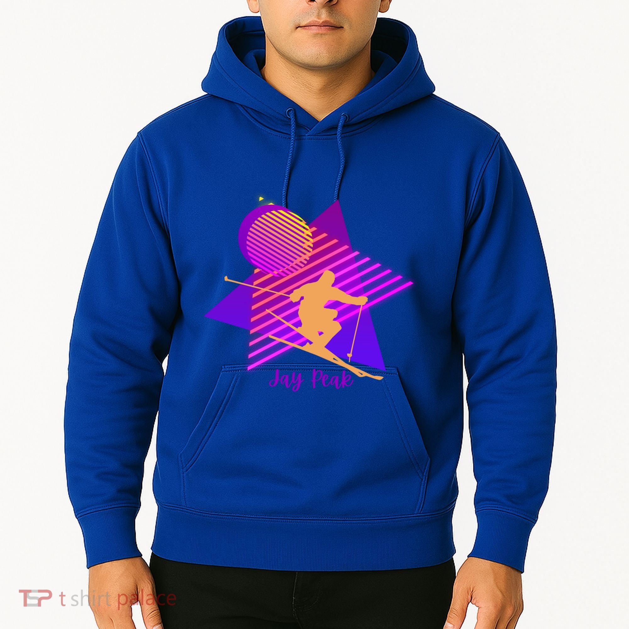 90s Jay Peak Vermont Skiing Skier Gift Hoodie