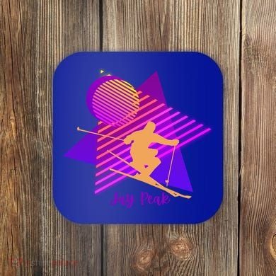 90s Jay Peak Vermont Skiing Skier Gift Coaster