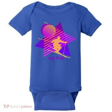 90s Jay Peak Vermont Skiing Skier Gift Baby Bodysuit