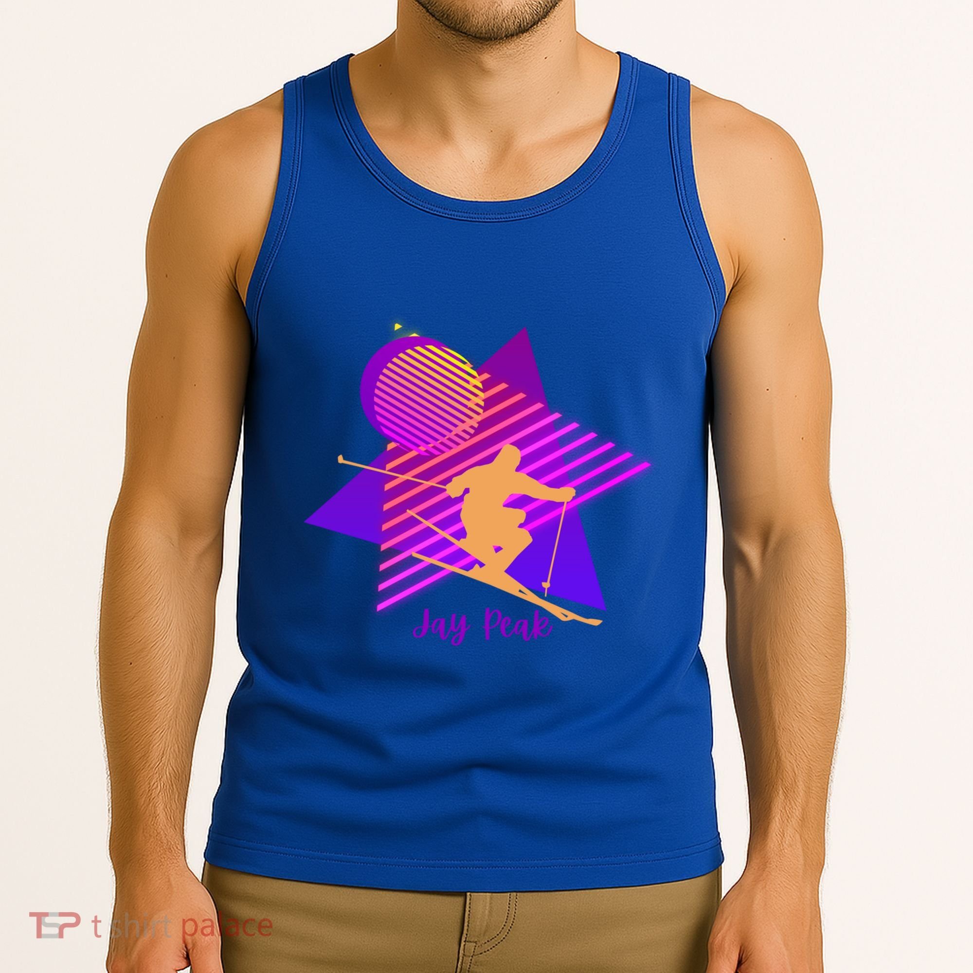 90s Jay Peak Vermont Skiing Skier Gift Tank Top