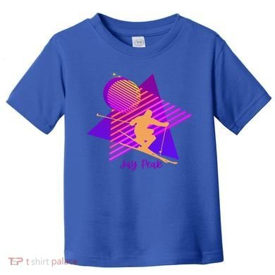 90s Jay Peak Vermont Skiing Skier Gift Toddler T-Shirt