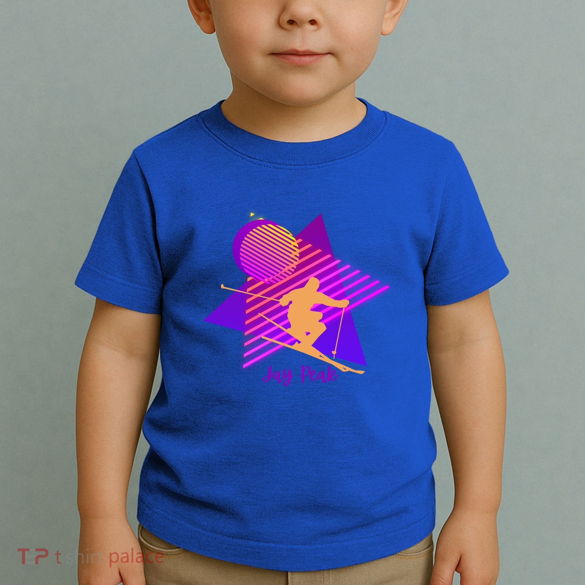 90s Jay Peak Vermont Skiing Skier Gift Toddler T-Shirt