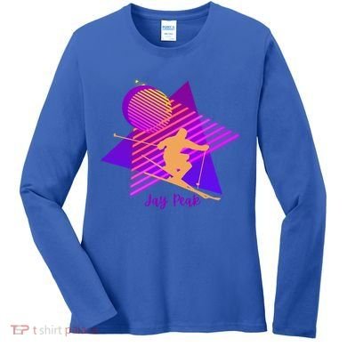90s Jay Peak Vermont Skiing Skier Gift Women's Long Sleeve Shirt