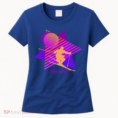 90s Jay Peak Vermont Skiing Skier Gift Women's T-Shirt