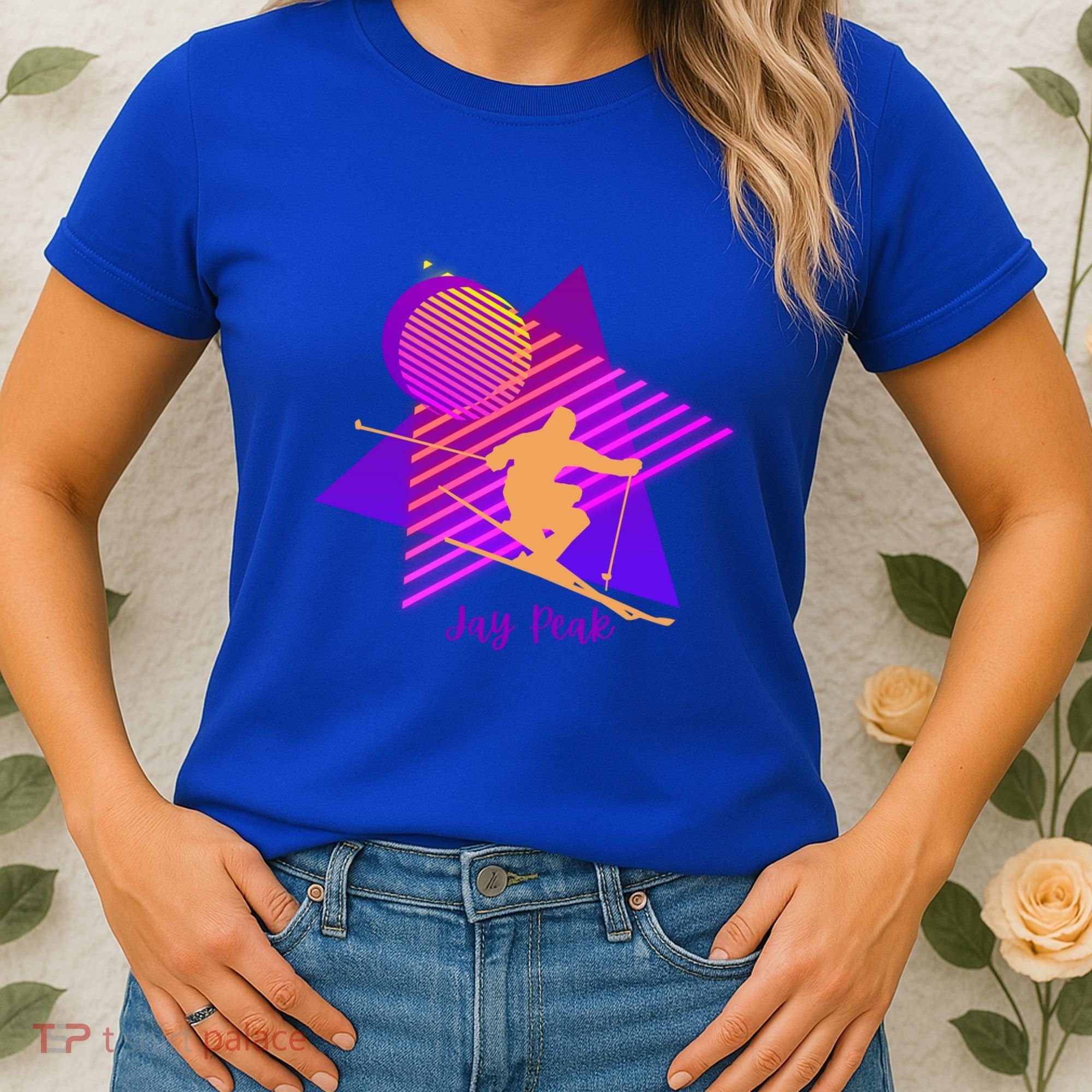 90s Jay Peak Vermont Skiing Skier Gift Women's T-Shirt