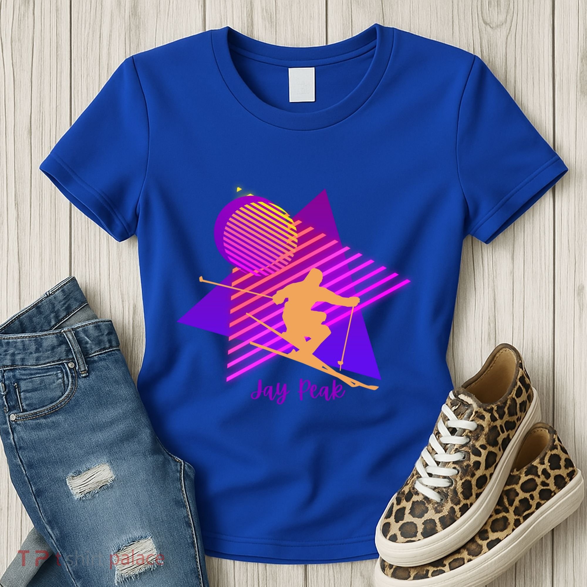 90s Jay Peak Vermont Skiing Skier Gift Women's T-Shirt