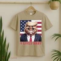 9 Lives Baby Funny Cat Trump Nine Lives Cat In Suite T-Shirt thumb 2