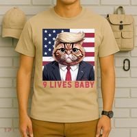 9 Lives Baby Funny Cat Trump Nine Lives Cat In Suite T-Shirt thumb 6