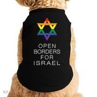 9Mmsmg Lgbtq Jewish Pride Open Borders For Israel Doggie Tank thumb 0