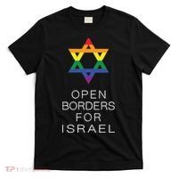 9Mmsmg Lgbtq Jewish Pride Open Borders For Israel T-Shirt thumb 0