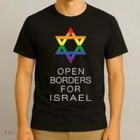 9Mmsmg Lgbtq Jewish Pride Open Borders For Israel T-Shirt thumb 3