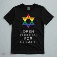 9Mmsmg Lgbtq Jewish Pride Open Borders For Israel T-Shirt thumb 5