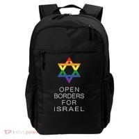 9Mmsmg Lgbtq Jewish Pride Open Borders For Israel Backpack thumb 0