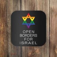 9Mmsmg Lgbtq Jewish Pride Open Borders For Israel Coaster thumb 0