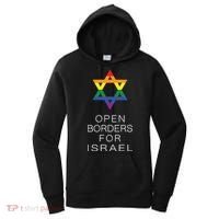 9Mmsmg Lgbtq Jewish Pride Open Borders For Israel Women's Hoodie thumb 0