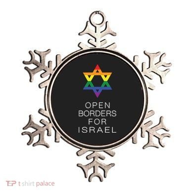 9Mmsmg Lgbtq Jewish Pride Open Borders For Israel Ornament