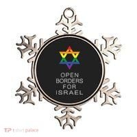 9Mmsmg Lgbtq Jewish Pride Open Borders For Israel Ornament thumb 0