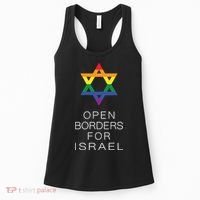 9Mmsmg Lgbtq Jewish Pride Open Borders For Israel Women's Tank Top thumb 0