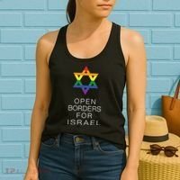 9Mmsmg Lgbtq Jewish Pride Open Borders For Israel Women's Tank Top thumb 2