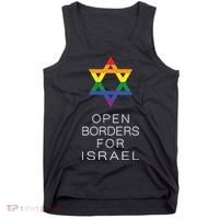 9Mmsmg Lgbtq Jewish Pride Open Borders For Israel Tank Top thumb 0