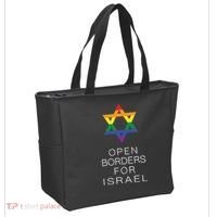 9Mmsmg Lgbtq Jewish Pride Open Borders For Israel Tote Bag thumb 2